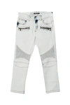 BALMAIN KIDS JEANS WITH ACID WASH,11241423