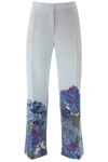 Valentino Macro Ortensia Printed Flared Trousers In Agb