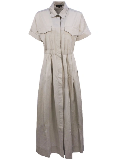 Antonelli Beige Cotton Long Dress