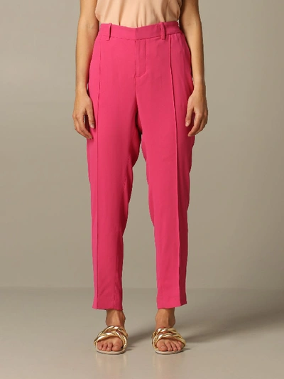 Zadig & Voltaire Pleated Detail Cropped Trousers In Pink