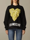 LOVE MOSCHINO SWEATSHIRT WITH LOGO AND HEART,11373014