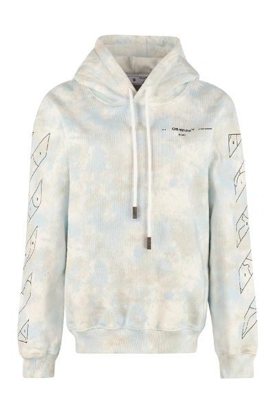 Off-white Cotton Hoodie In Blue