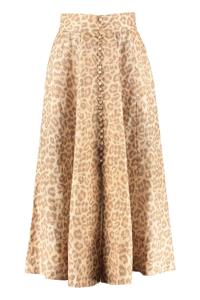 Zimmermann Kirra Printed Midi Skirt