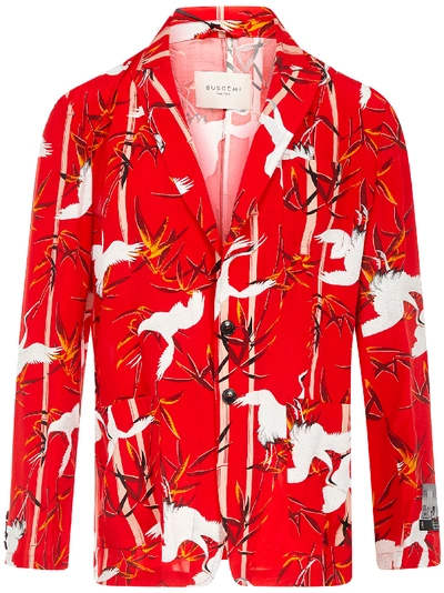 Buscemi Floral Single-breasted Blazer In Red