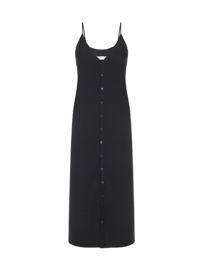 Maison Margiela Buttoned Midi Dress In Black