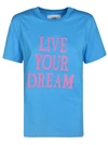 Alberta Ferretti Slogan Short-sleeve T-shirt In Light Blue