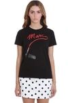 MARC JACOBS T-SHIRT IN BLACK COTTON,11368341