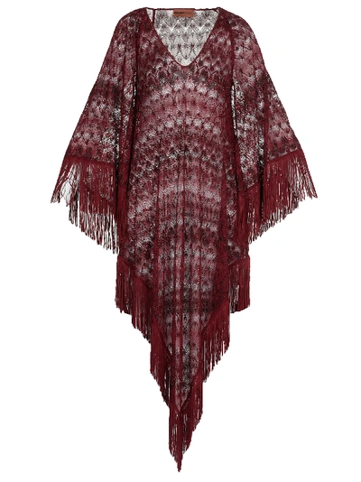 Missoni Long Cover Up In Burgundy