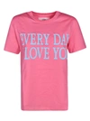 Alberta Ferretti Slogan Short-sleeve T-shirt In Fucsia