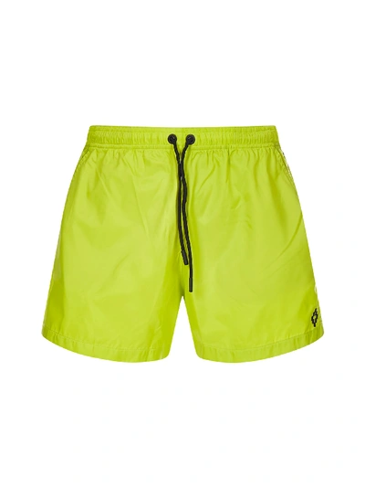 Marcelo Burlon County Of Milan Marcelo Burlon Cross Logo Swim Shorts In Yellow