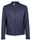 Michael Kors Tech Fabric Crewneck Jacket In Blue In Midnight