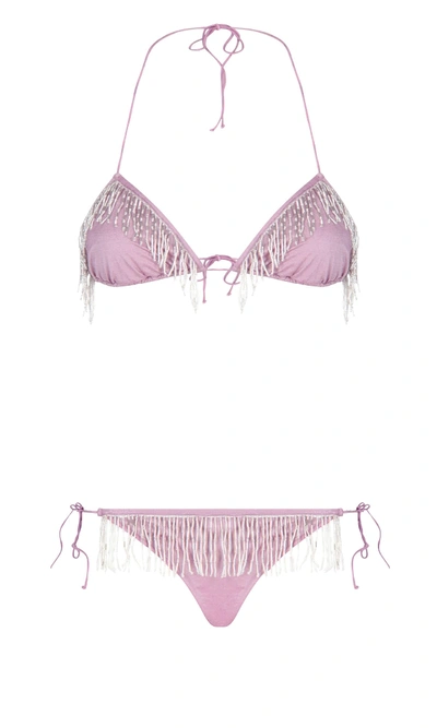 Oseree Verzierter Bikini In Pink