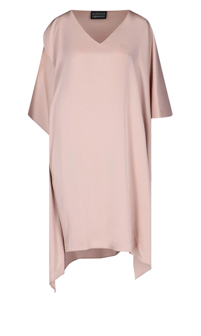 Gianluca Capannolo Silk Asymmetric Oversized Dress In Neutrals