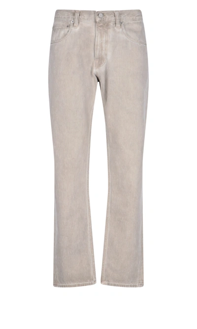 A-cold-wall* Overdyed Cotton Denim Jeans In Beige