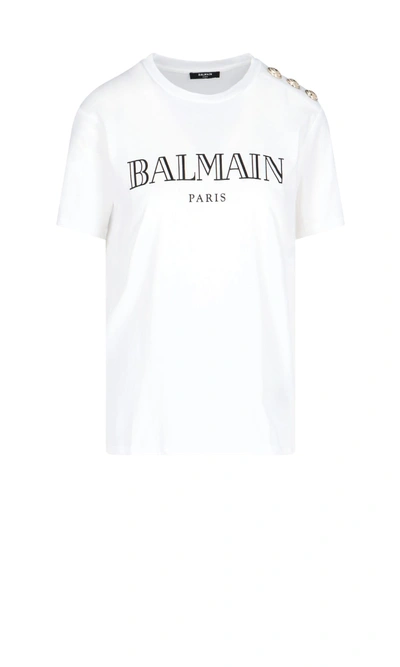 Balmain Short Sleeve T-shirt In White