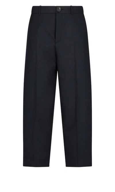 Balenciaga Cropped Tailored Trousers In Black