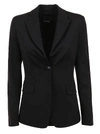 Pinko New Signum Single-breasted One Button Jacket In Black