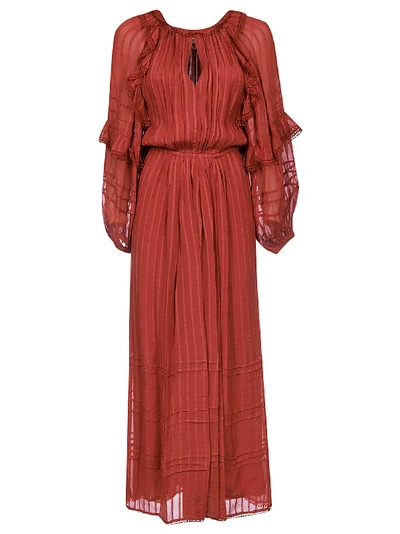 Isabel Marant Étoile Justine Dress In Rosso