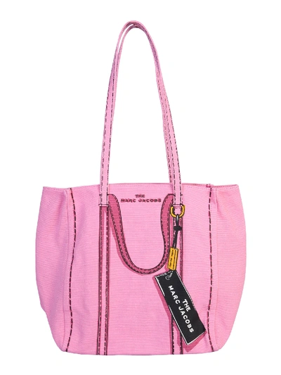 Marc Jacobs The Trompe Loeil Tag Pink Canvas Tote