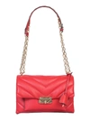 Michael Michael Kors Cece Quilted Shoulder Bag In Rosso