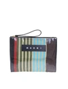 MARNI CLUTCH IN MULTICOLOR PVC,11279914