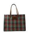 ETRO GLOBETROTTER LEATHER-TRIMMED TOTE,11361694