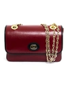 Gucci Marina Leather Small Shoulder Bag In New Cherry Red/black