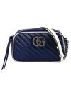 GUCCI GG MARMONT BLUE SHOULDER BAG,11359253