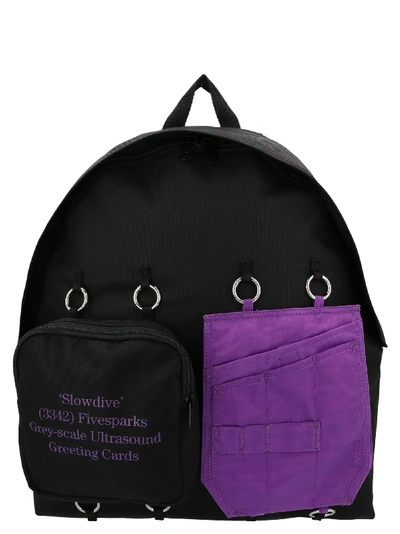Raf Simons 30l Eastpak Rs Padded Doubl'r In Black,purple