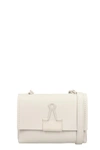 OFF-WHITE SHOULDER BAG IN WHITE LEATHER,11376655