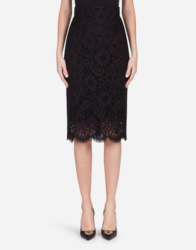 DOLCE & GABBANA LACE MIDI SKIRT