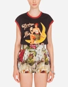 DOLCE & GABBANA JERSEY T-SHIRT WITH BRING ME TO THE MOON PRINT