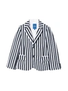 FAY WHITE BLAZER WITH BLUE STRIPES,11304014