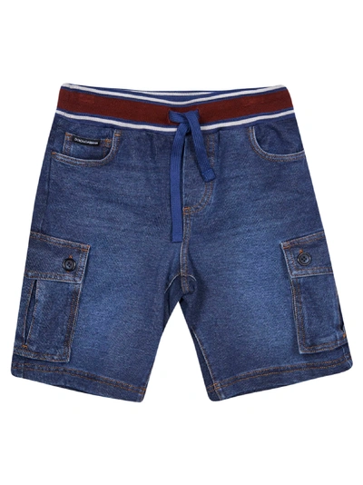 Dolce & Gabbana Kids' Drawstring Waist Denim Shorts