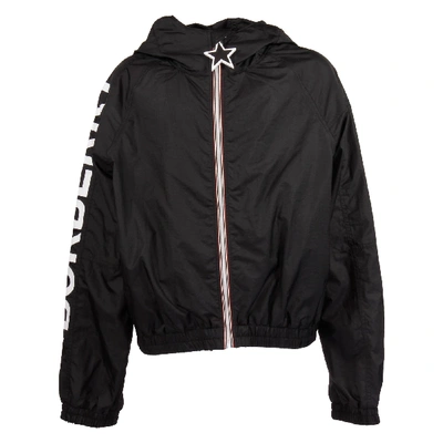 Burberry Teen Hooded Zipped Jacket In Black