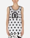 DOLCE & GABBANA MILLENNIALS STAR PRINT JERSEY TANK TOP