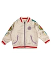 Stella Mccartney Embroidered Bomber Jacket In Bianco