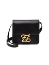 FENDI WOMEN'S KARLIGRAPHY LEATHER CROSSBODY BAG,400011790036