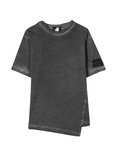 Araia Kids' Asymmetric Gray T-shirt In Grigio