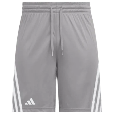 26 Redtred Mens  3 Stripe 7 Inch Shorts In Gray