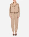 DOLCE & GABBANA SAFARI SUIT IN GABARDINE