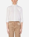 DOLCE & GABBANA POPLIN SHIRT WITH MOTHER-OF-PEARL BUTTONS