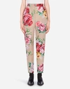 DOLCE & GABBANA HIGH-WAISTED FLORAL JACQUARD PANTS