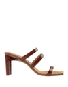 Miista 85mm Joanne Croc Embossed Leather Sandal In Brown