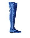 Alberta Ferretti Knee Boots In Dark Blue