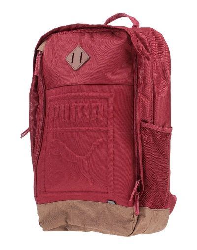 Puma Backpack & Fanny Pack In Maroon