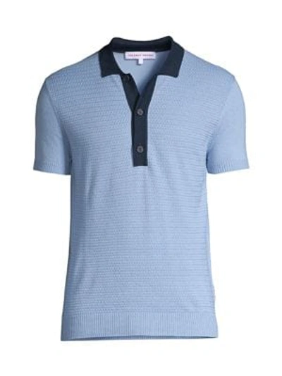 Orlebar Brown Rushton Slim-fit Cotton Polo Shirt In Blue