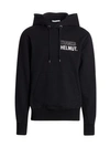 Helmut Lang Men's Standard Logo Hoodie In Basalt Black