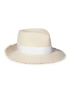 Eric Javits Fringe Pinch Fedora In White