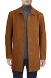 Cole Haan Italian Wool Blend Overcoat In Camel